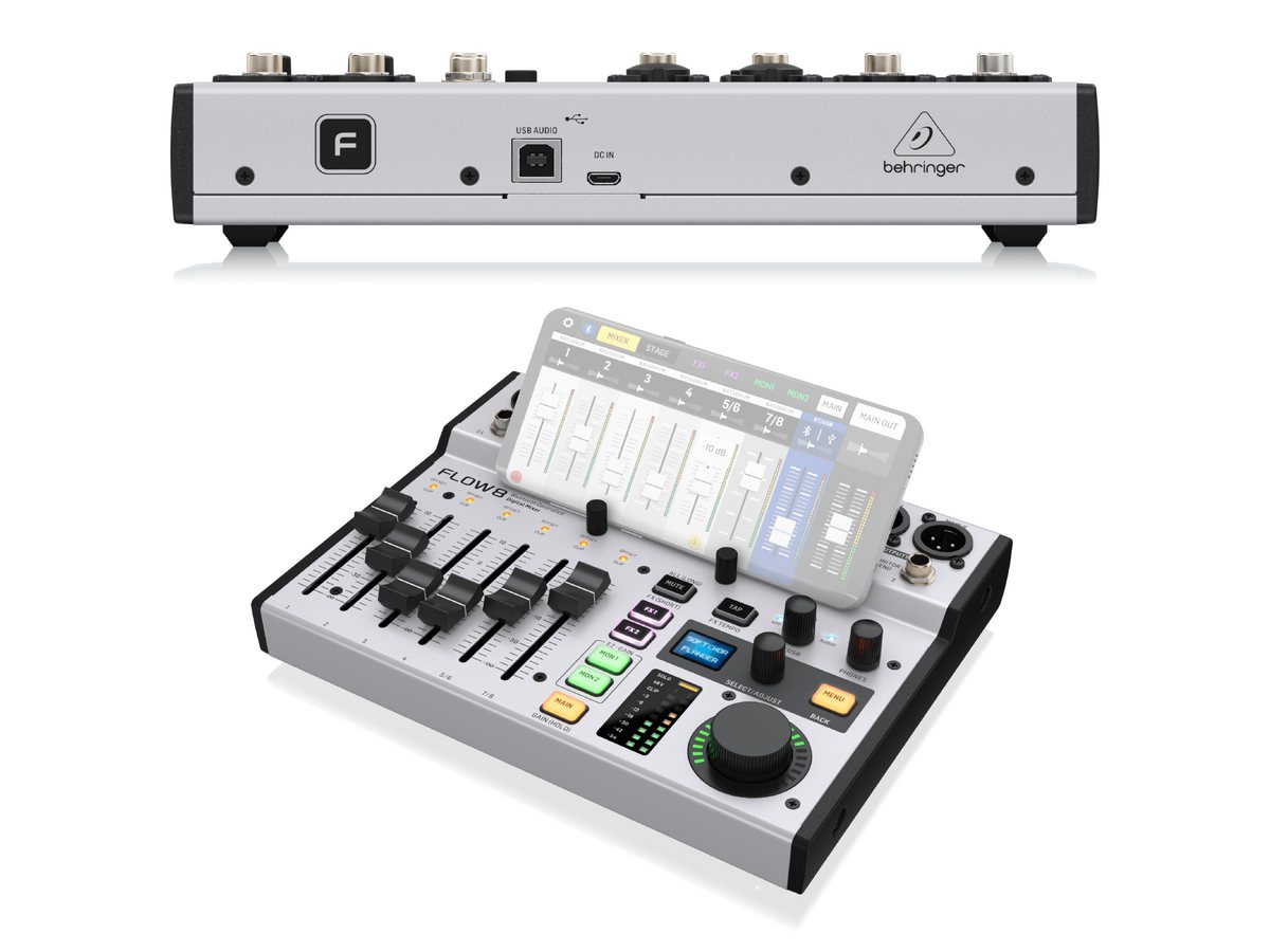 Behringer Flow 8 — Цифровой микшер на 8 входов: Bluetooth, USB, аудиоинтерфейс